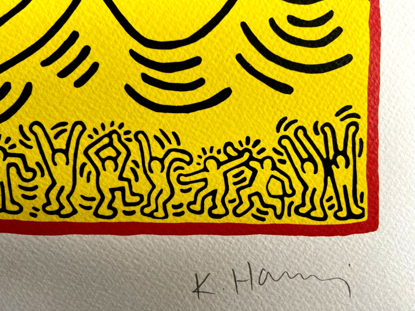 Keith Haring Lithograph Coa Signed Numbered By