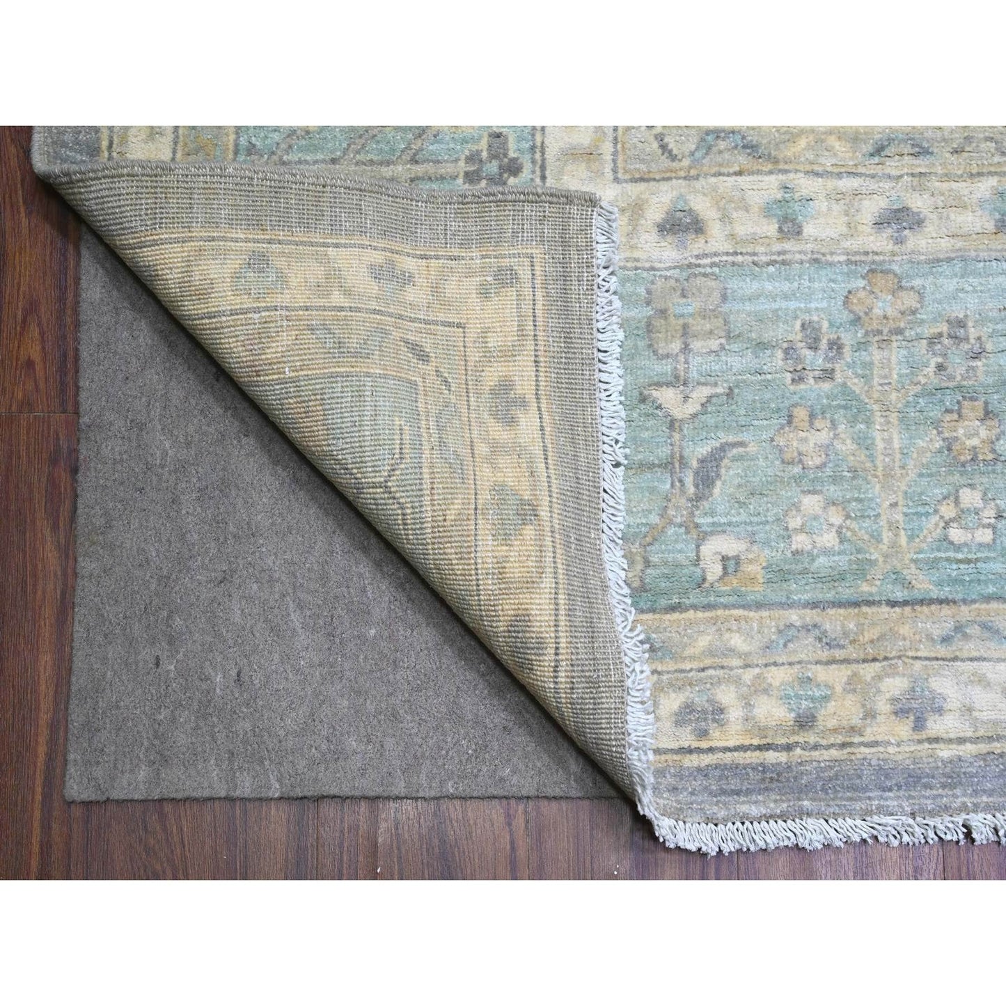 10'2"X14' Sabre Gray Peshawar Mahal Design Hand Knotted Wool Oriental Rug