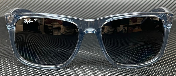 RAY BAN RB4165 6596T3 Transparent Blue Grey Polarized Men's 55 mm Sunglasses