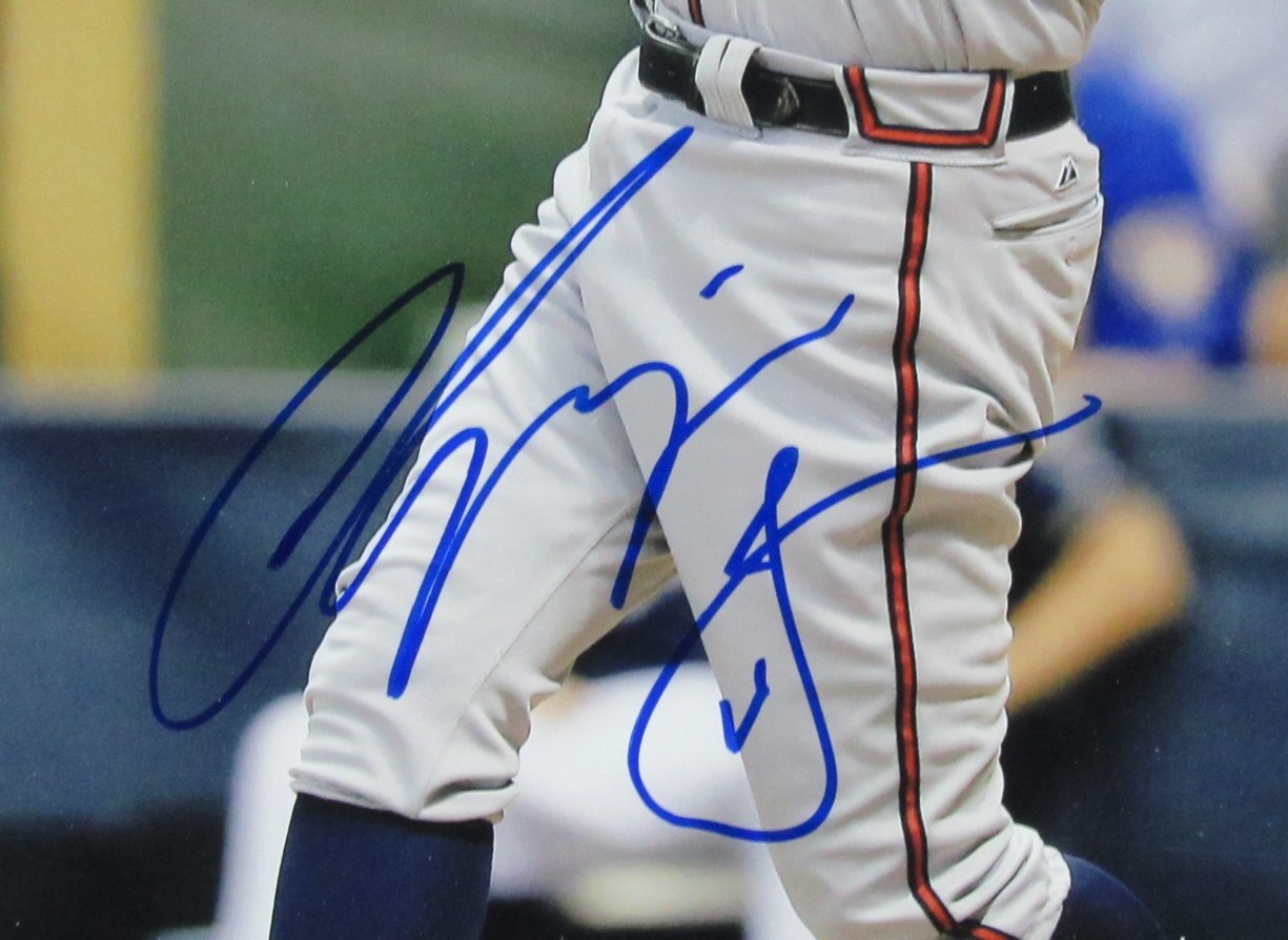 Chipper Jones Hof Autographed 11X14 Photo Atlanta