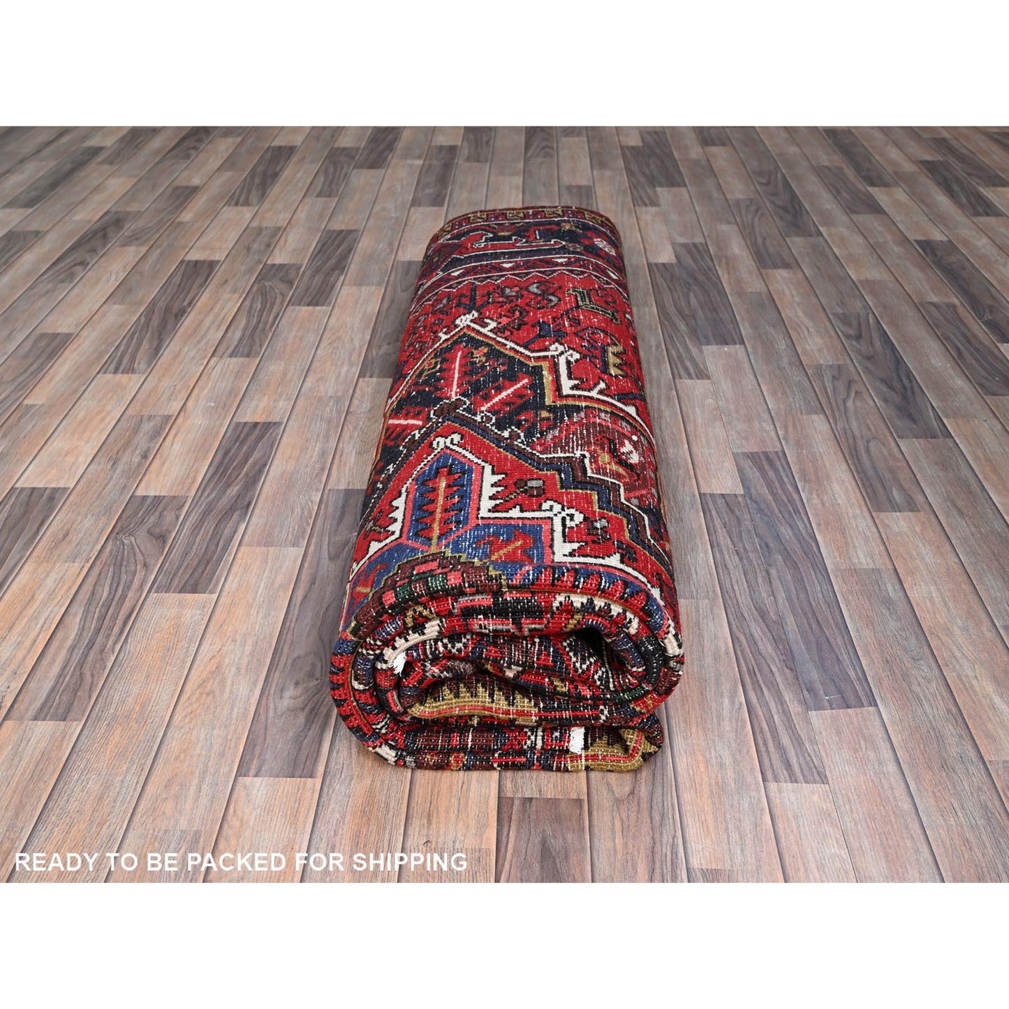 8'4"X10'7" Red Hand Knotted Clean With Centre Flower Element Oriental Rug