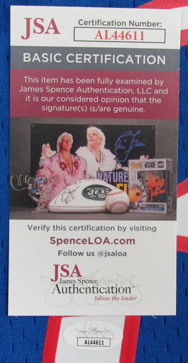 Allen Iverson Hof Autographed Royal Mitchell &