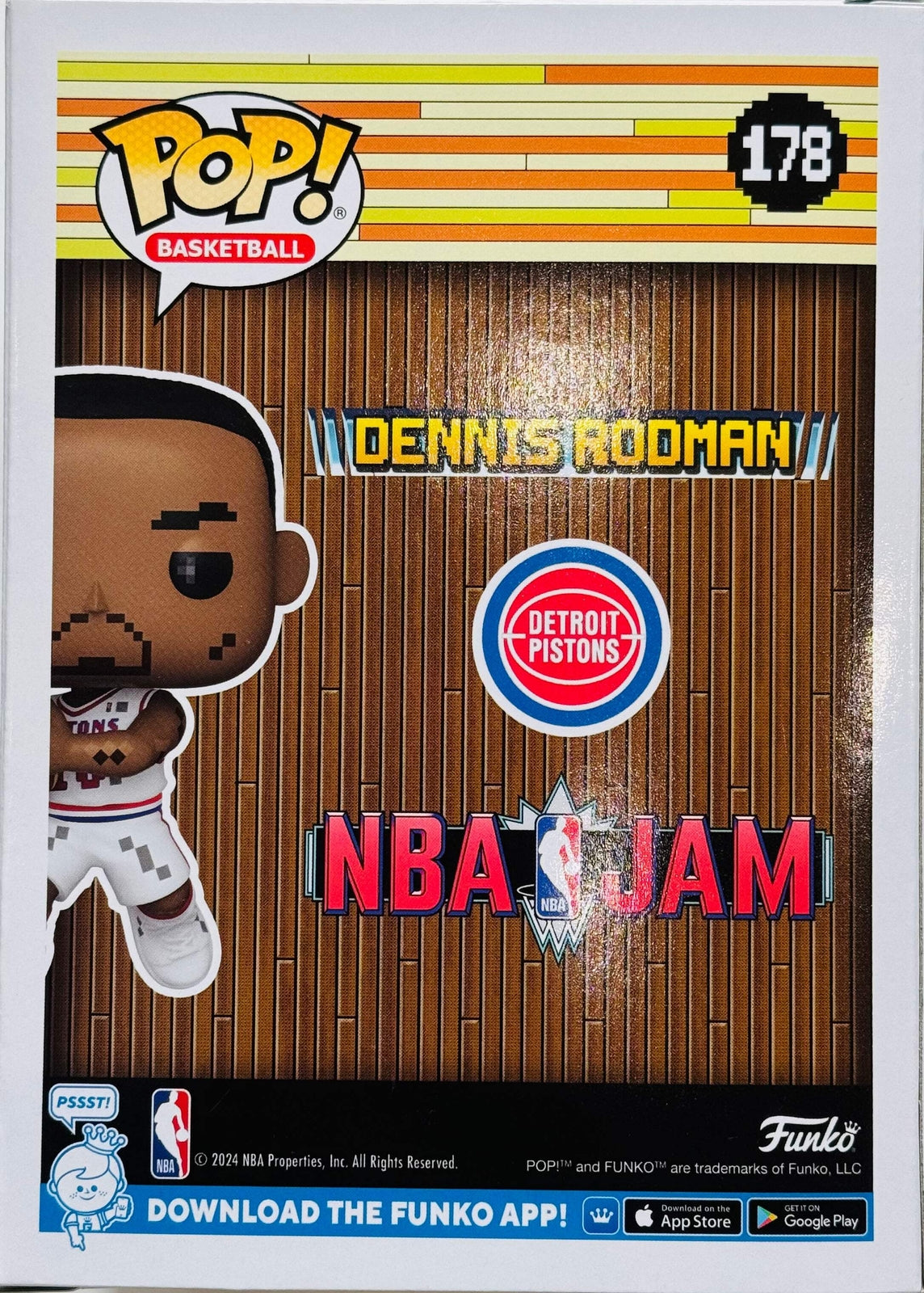 Dennis Rodman Autographed Nba Jam Le/5000 Funko Pop #178 (Jsa)