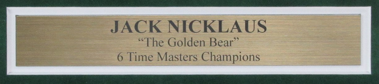 Jack Nicklaus Signed/Auto Masters Pin Flag W/