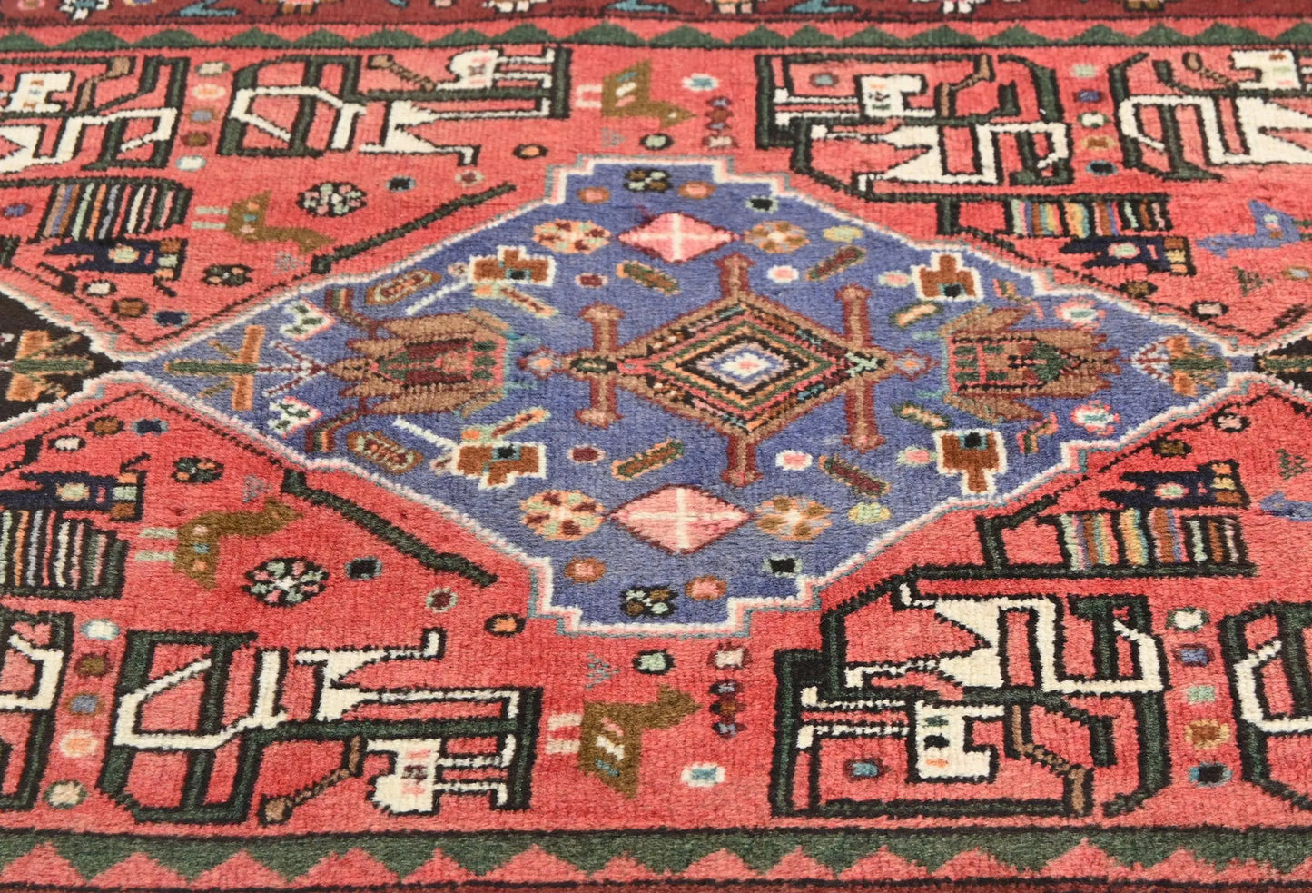 Vintage Farmho Hallway Carpet Tribal Geometric