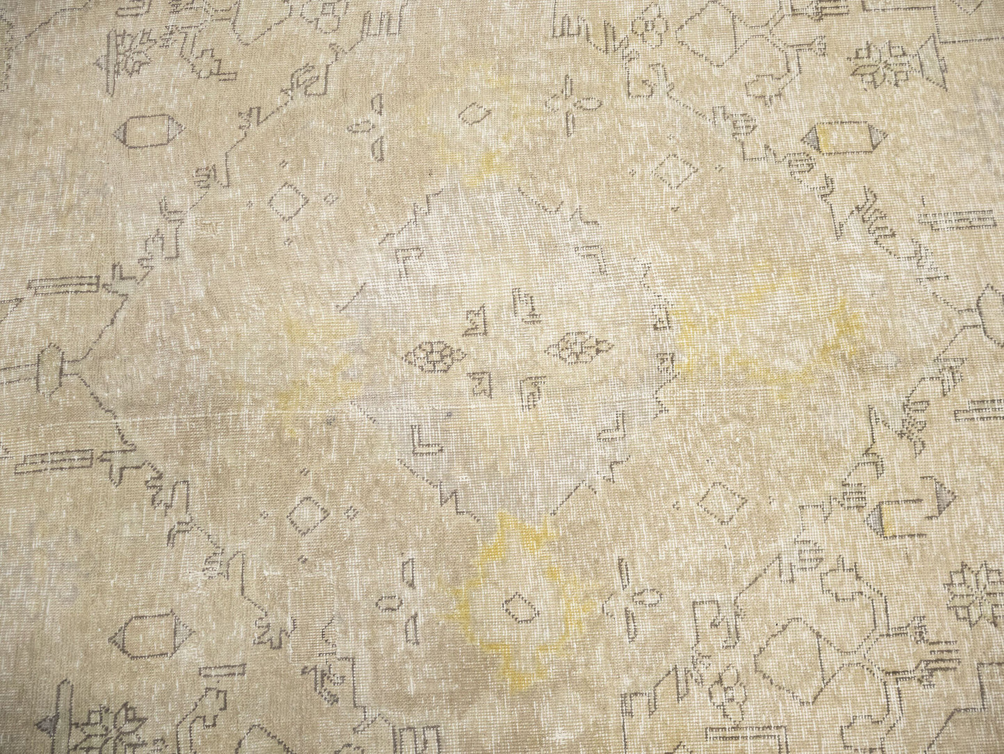Semi-Antique Handmade Floral Oriental Rug Vintage