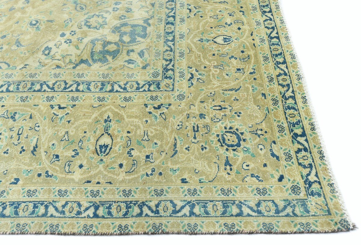 10X13 Ft Antique Stone-Washed Oriental Rug Floral