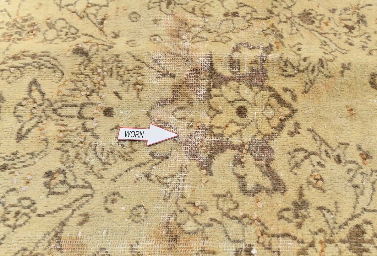 Hand-Knotted Antique Oriental Rug Distressed