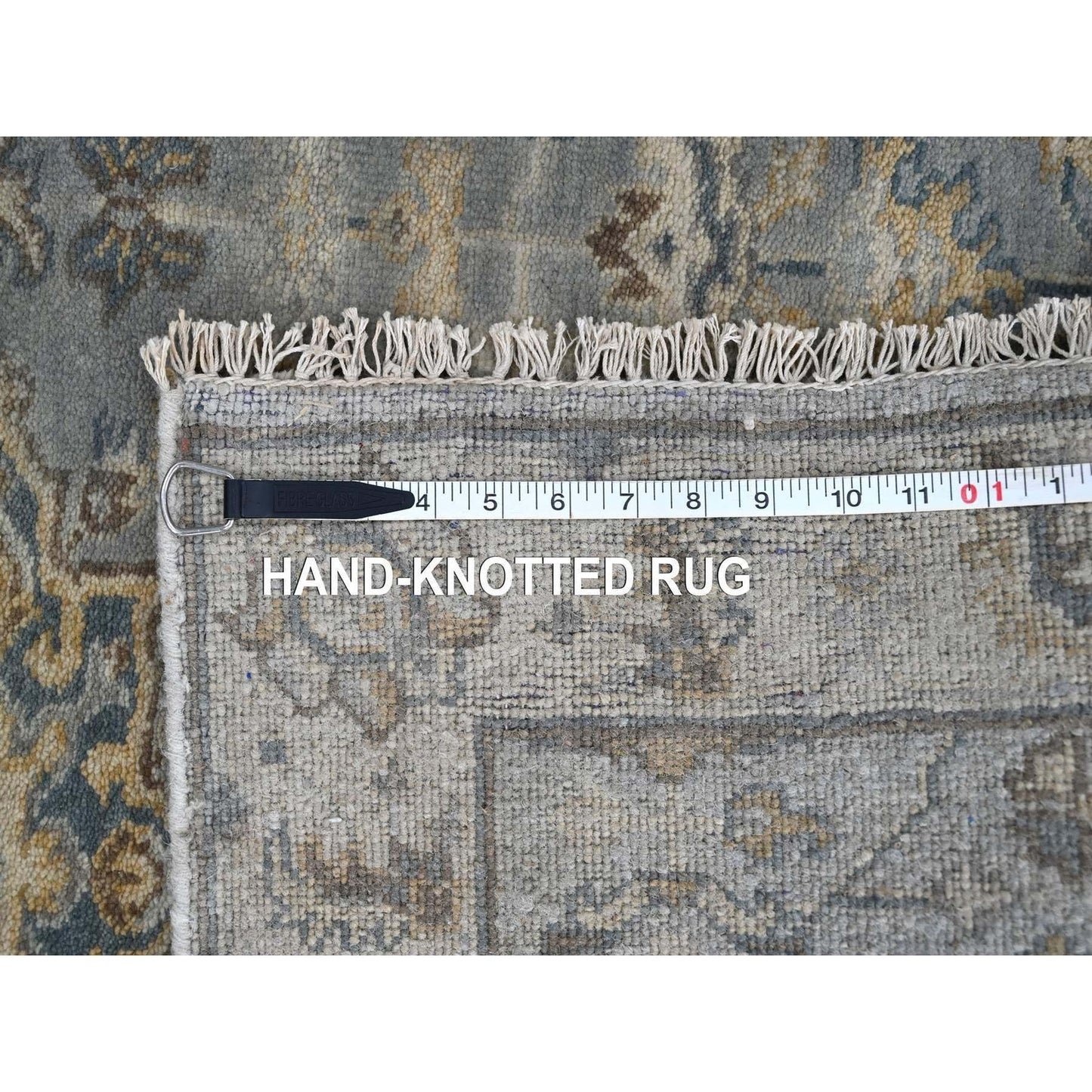 2'8"X20' Gray Karjihooz Design Organic Wool Hand Knotted Xl Runner Rug