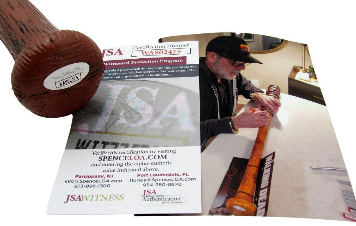 Jeffrey Dean Morgan Negan Auto Lucille Replica Bat "The Walking Dead" Jsa 179430