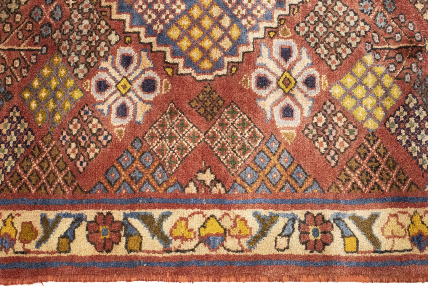 Handmade Vintage Tribal Floral Oriental Rug