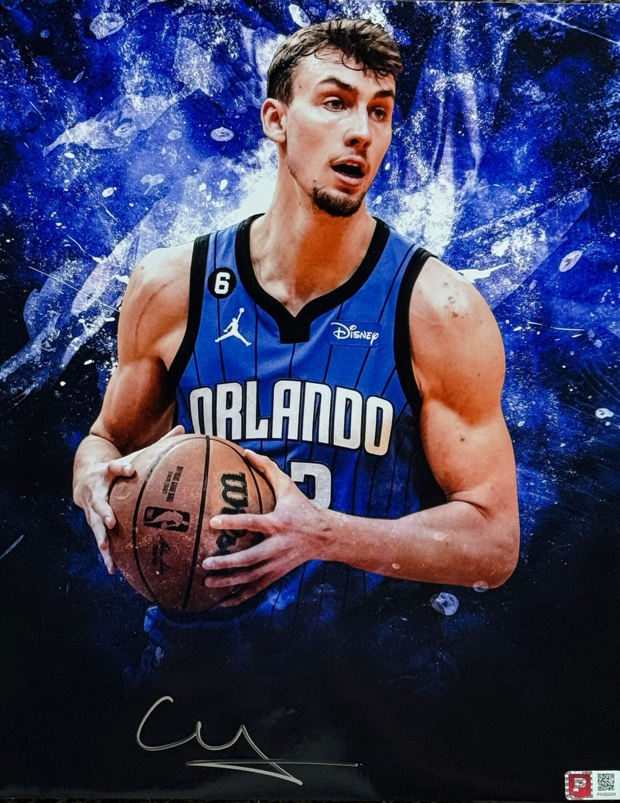 Franz Wagner Autographed Magic 11X14 Basketball Photo (Pristine)