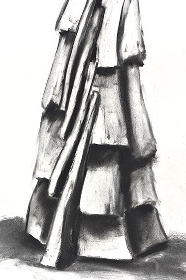 David Nash (British 1945) Charcoal On Paper