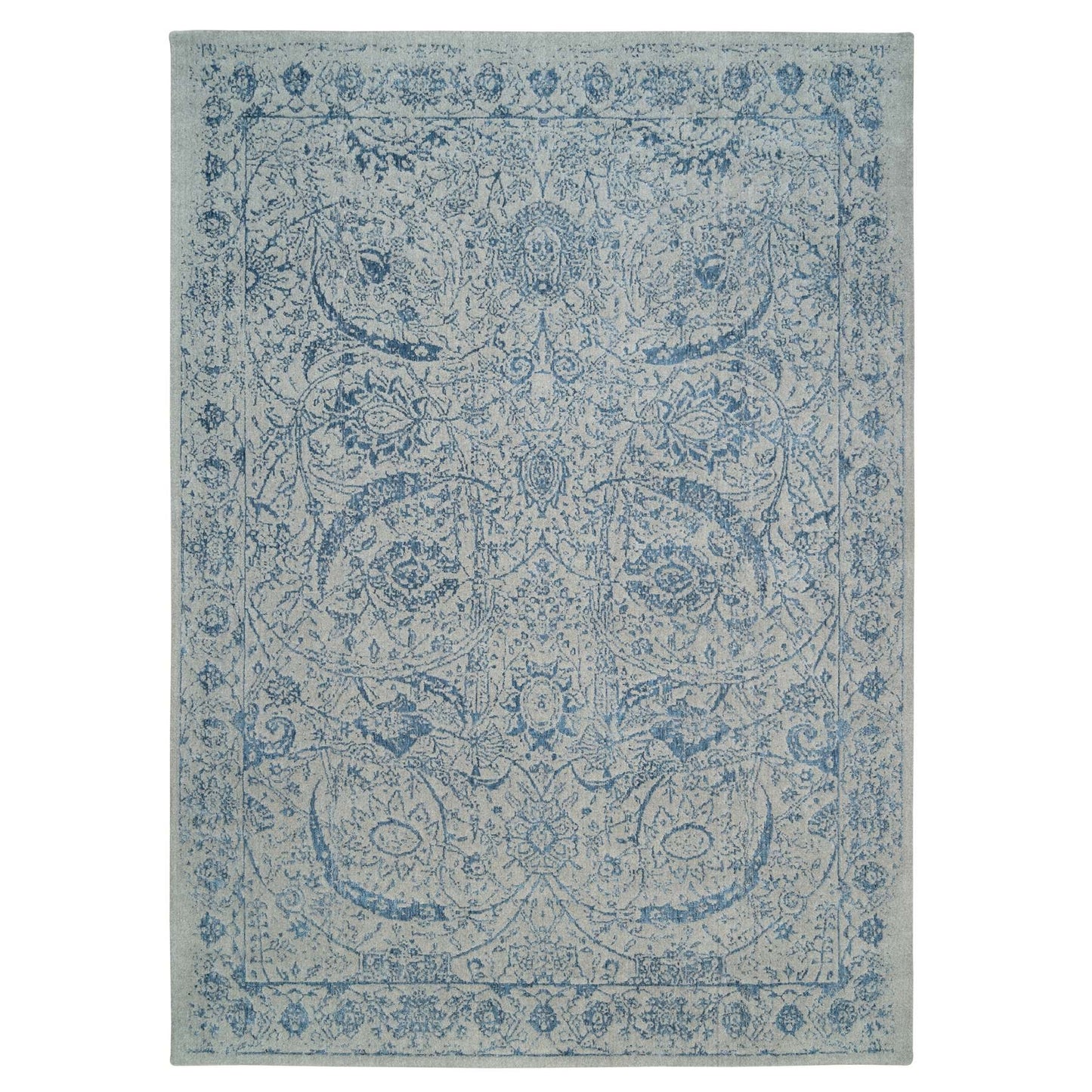 10'X14' Fine Jacquard Wool And Plant Based Silk Hand Loomed Gray Rug