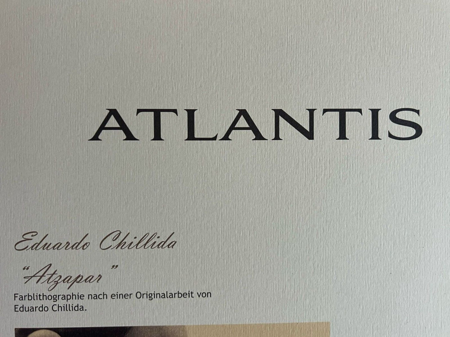 Eduardo Chillida Lithograph Coa Signed Numbered By Hand In 180Ex