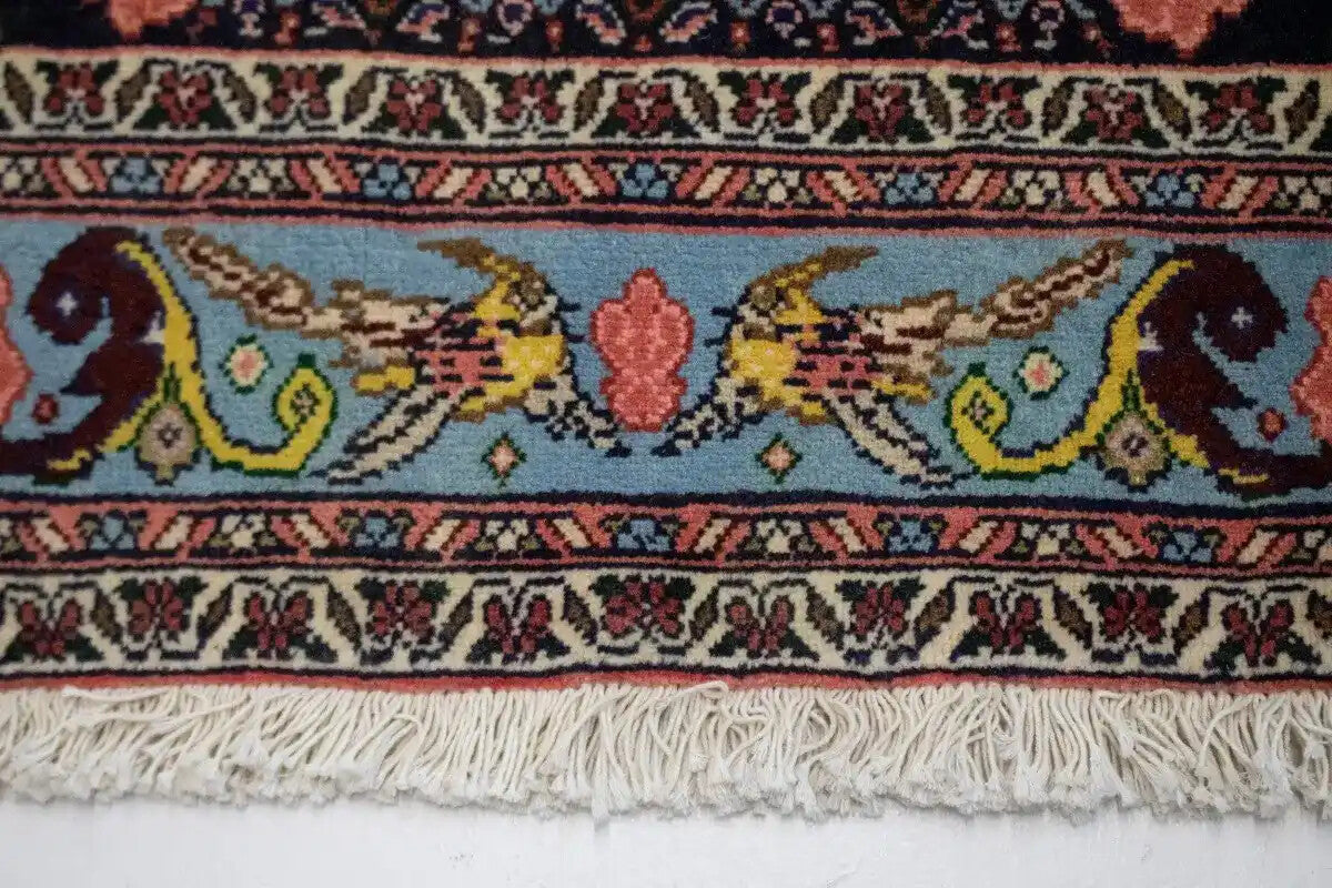 3X13 Ft Vintage Wool Oriental Runner Rug Floral