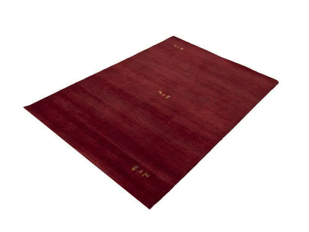 Maroon Red Gabbeh Modern Rug Pictorial Wool Home