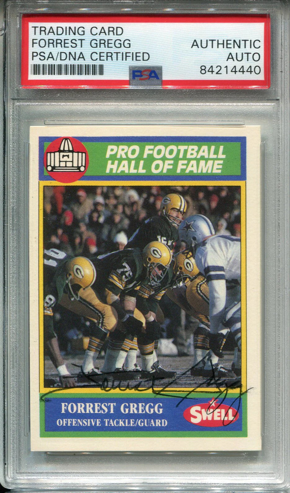 Forrest Gregg Autographed 1990 Swell Card #76 (Psa)
