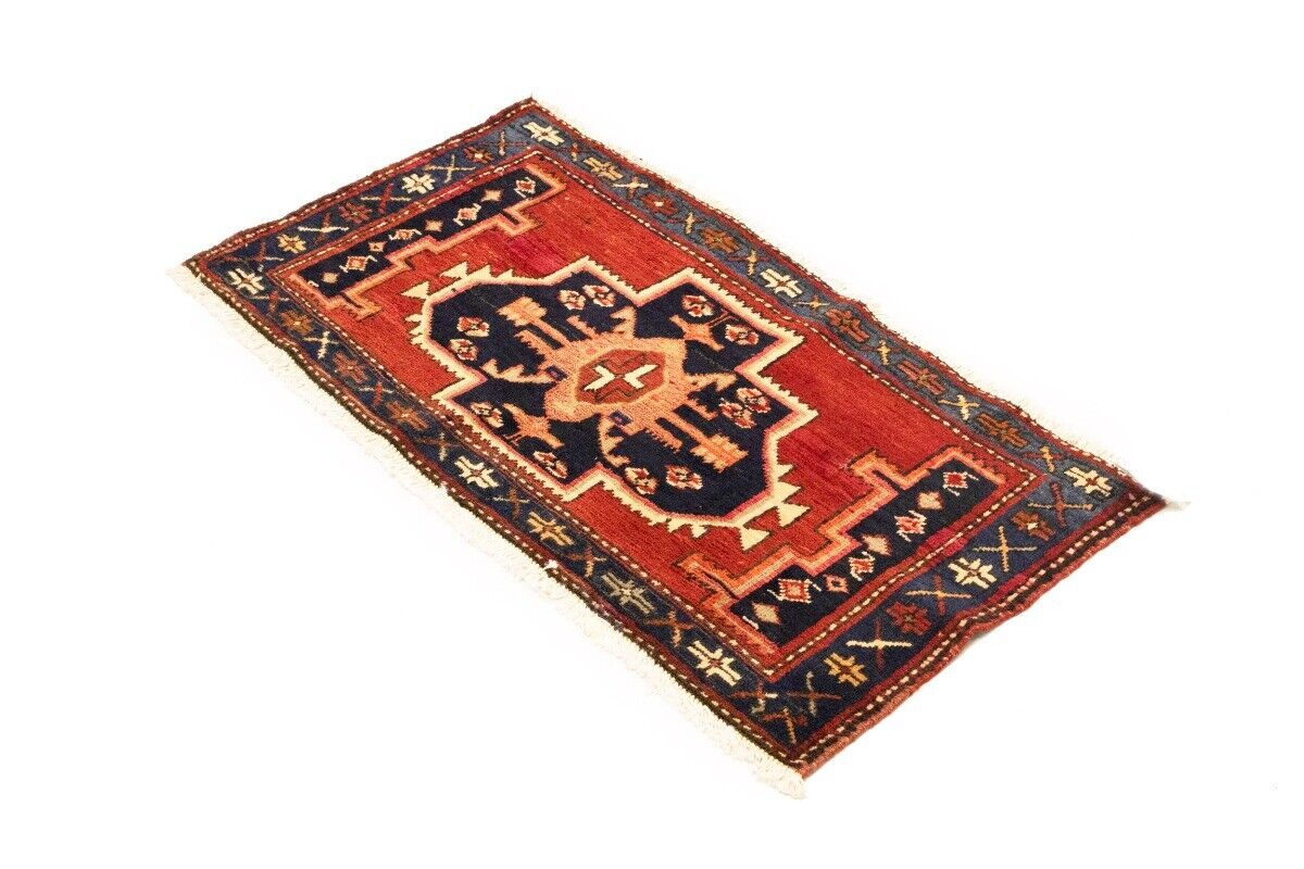 Handmade Vintage Tribal Geometric Oriental Rug