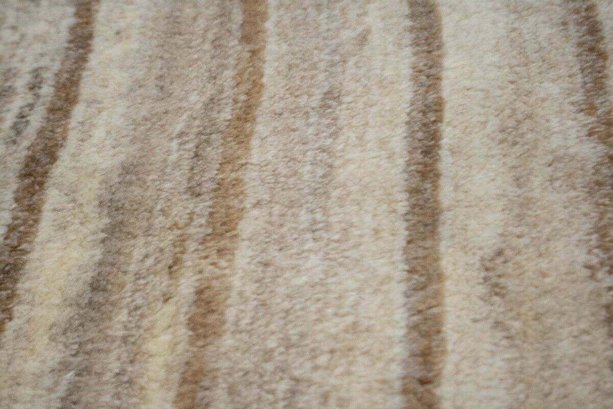 Hand-Knotted Beige Brown Tribal Gabbeh Oriental