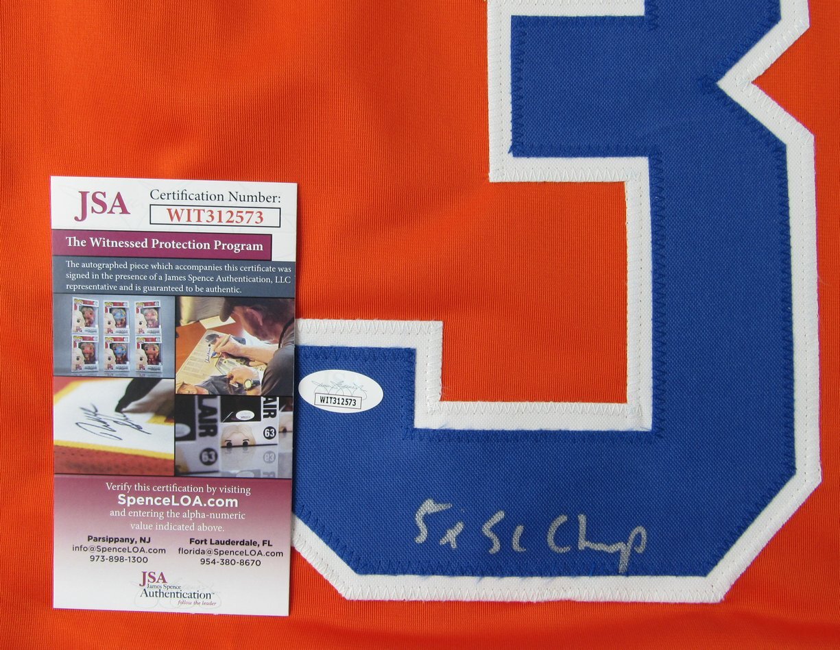 161105 Grant Fuhr HOF Signed/ Inscribed Oilers Red Custom Hockey Jersey JSA