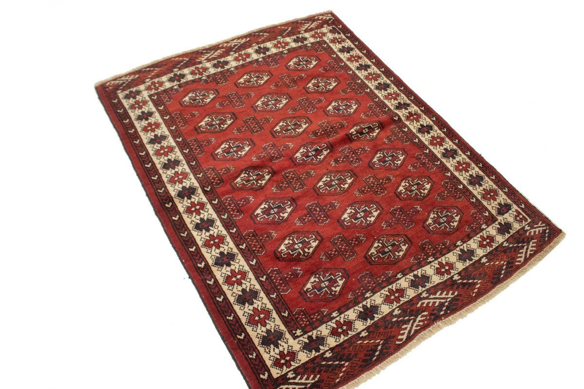 Handmade Semi-Antique Oriental Rug 4X5 Ft Small