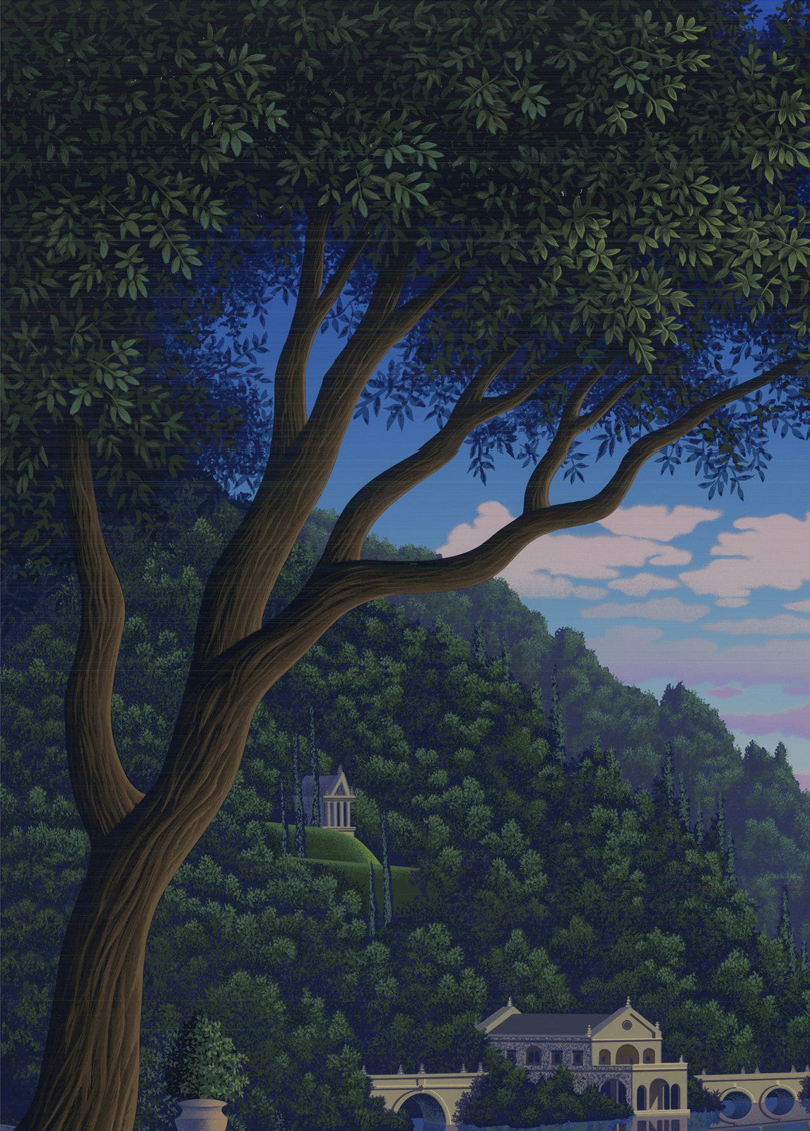 Jim Buckels Cheshire Moon Signed " Serigraph Contemporary
