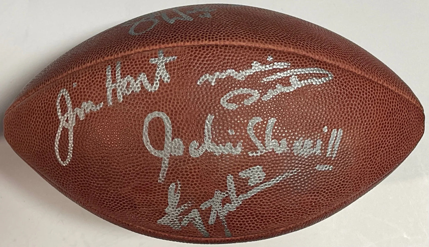 Troy Aikman Mike Ditka Autographed Official Wilson Nfl Football (Jsa)