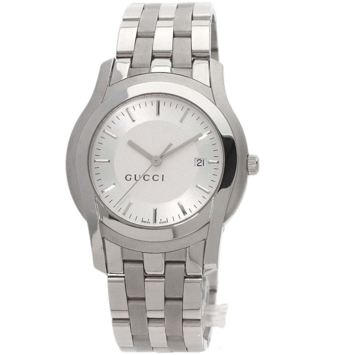 Gucci Round Face Watches 5500Xl Stainless Steel/Stainless Steel Mens