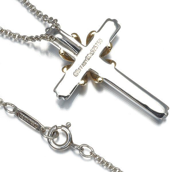 Tiffany&Co. Necklace Signature Cross 925 Sterling