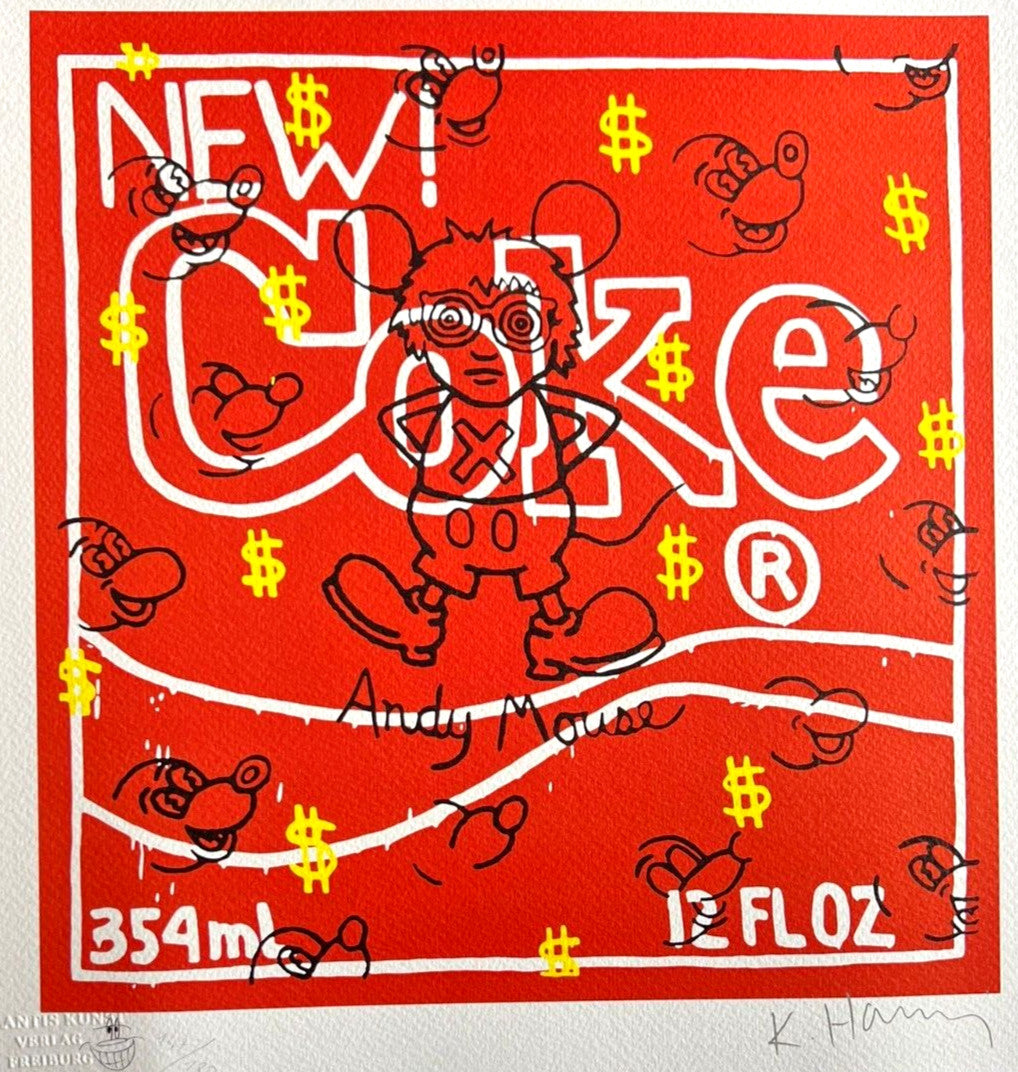Keith Haring Lithograph From An Signed Numbered Coa Painting
