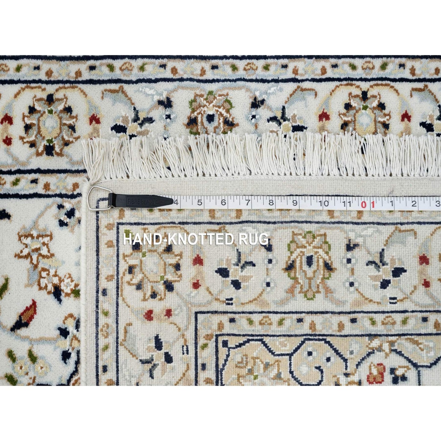 2'9"X26'2" Ivory 250 Kpsi Wool Hand Knotted Nain Xl Runner Rug