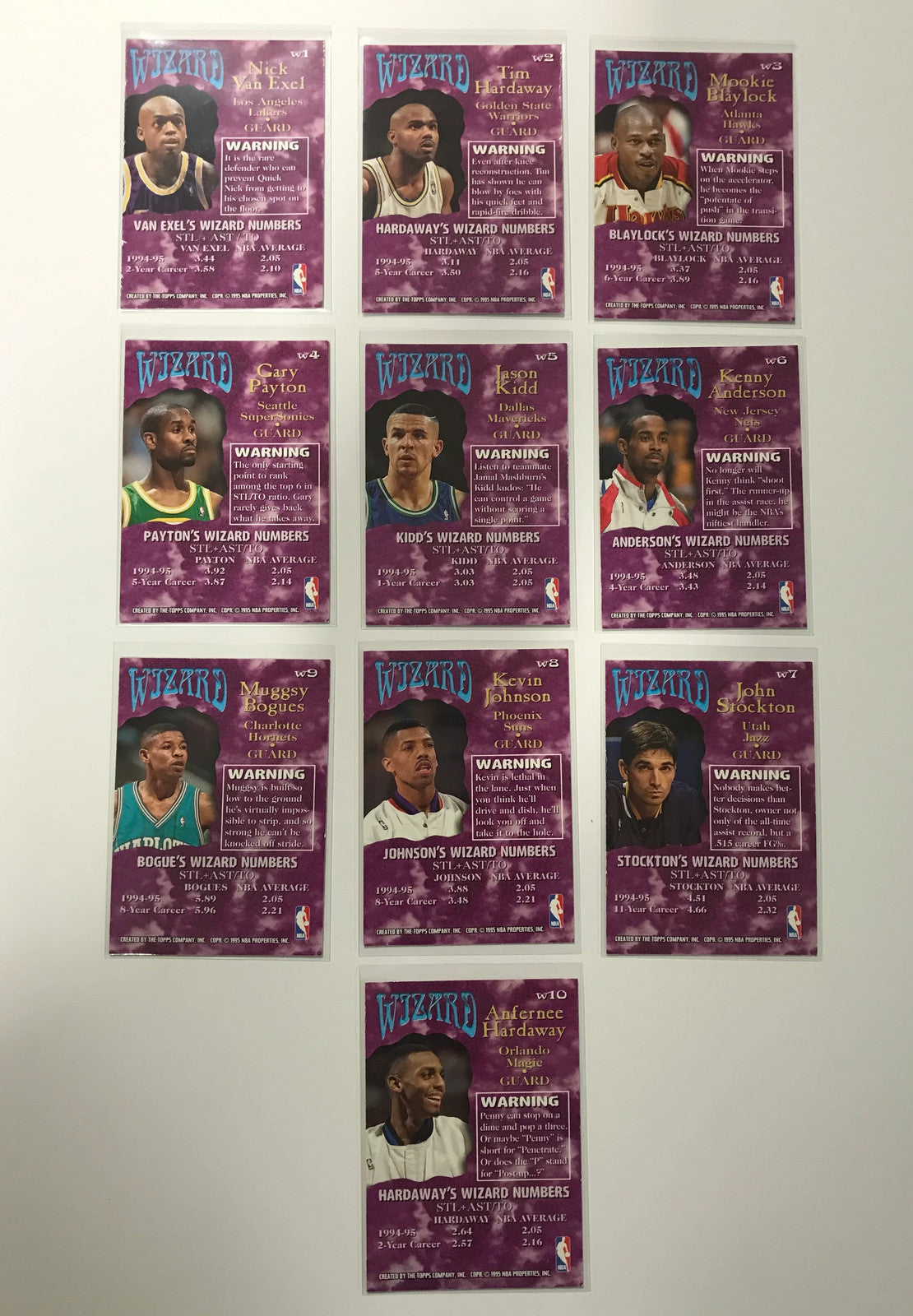 1995 Topps Stadium Club Wizard Members Lot (10 Cards)