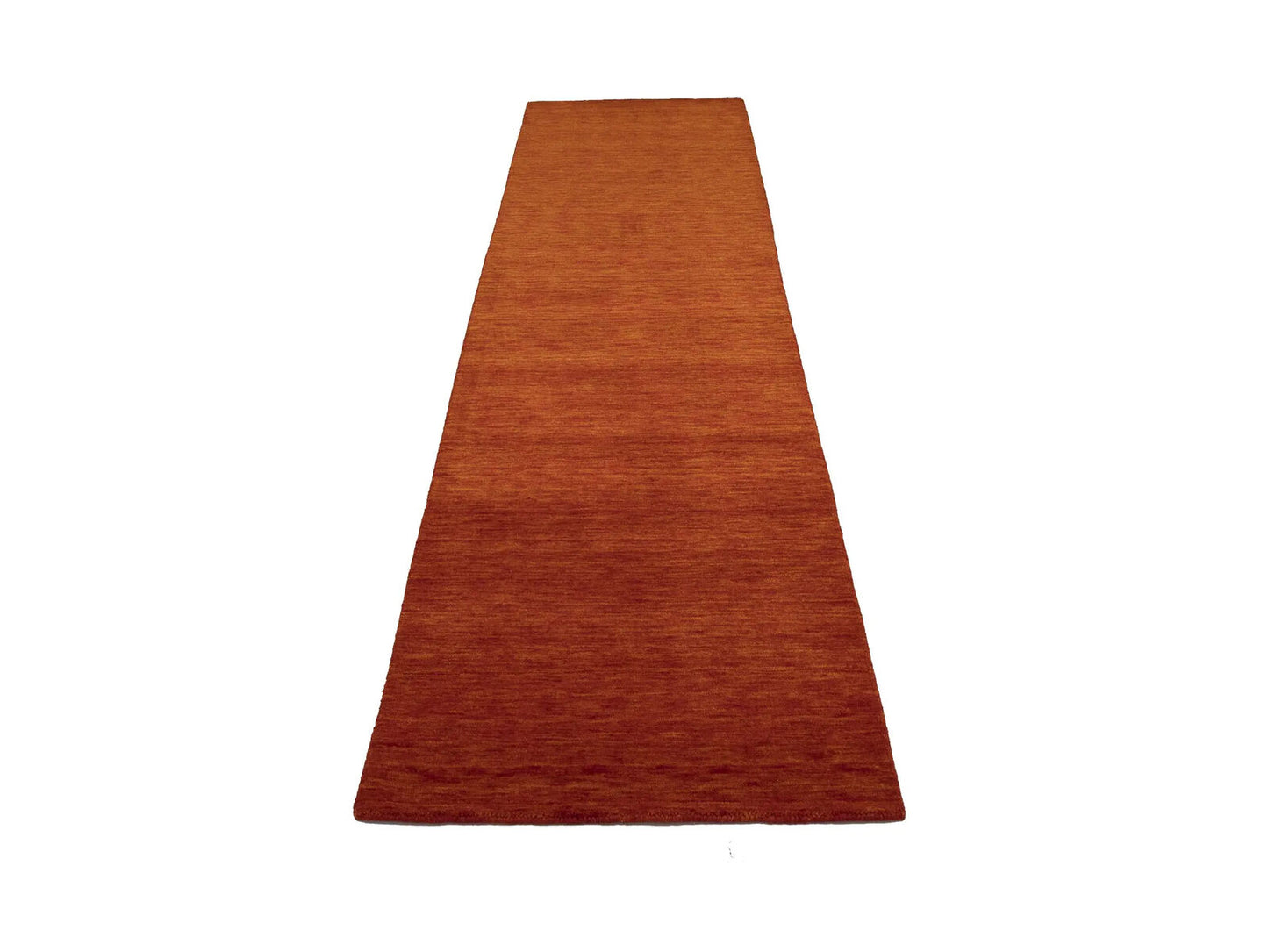 Orange Red Solid Design Hand-Loomed 3X10 Gabbeh