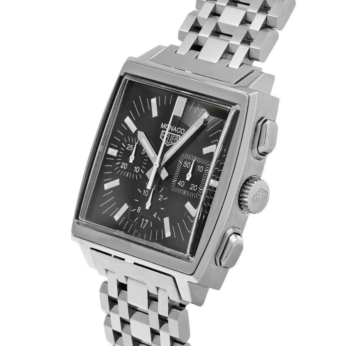 Tag Heuer Monaco Chronograph Cs2111.Fc8119 Black Men'S Used Watch #71121