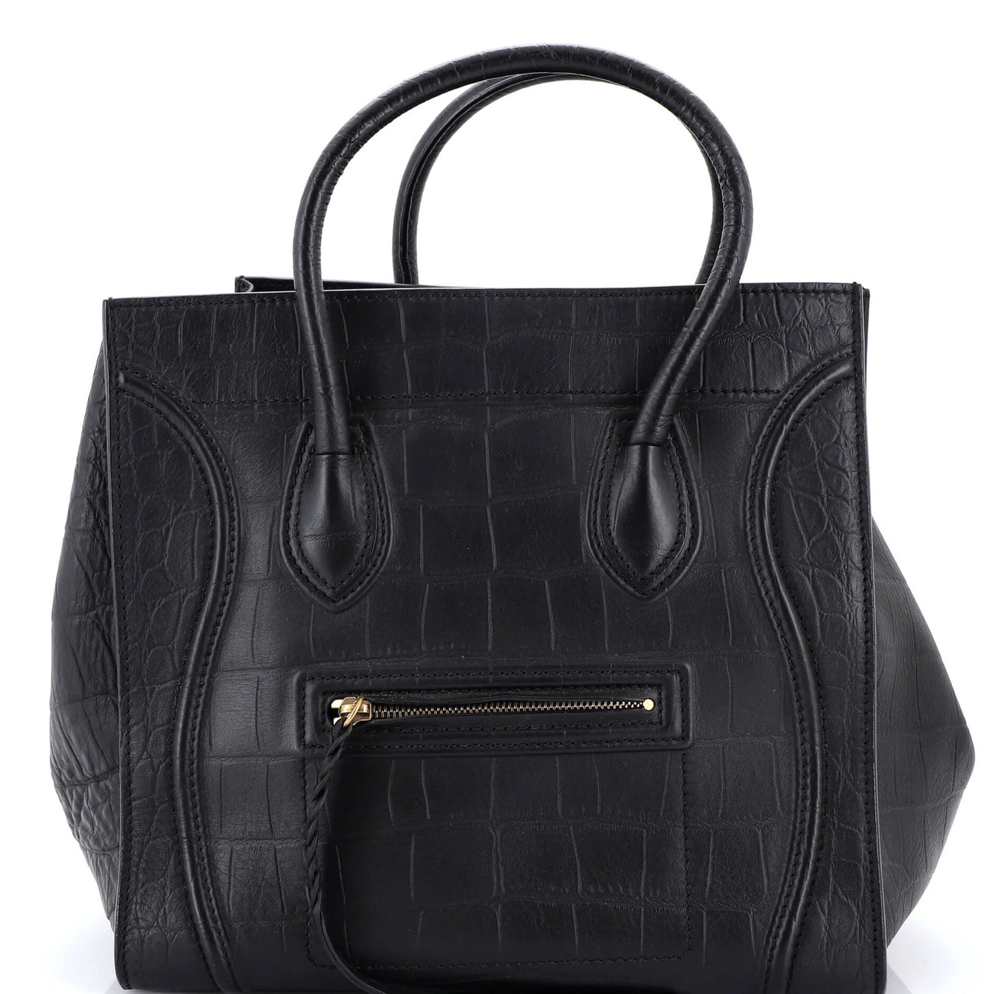 Celine Phantom Bag Crocodile Embossed Leather Medium