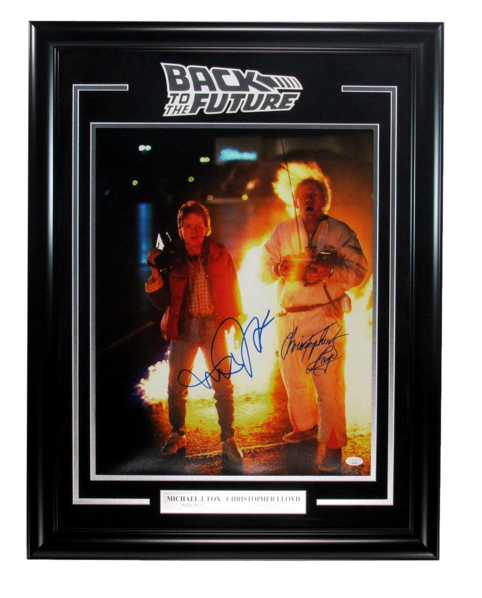 Michael J Fox/Christopher Lloyd Dual-Signed 16X20