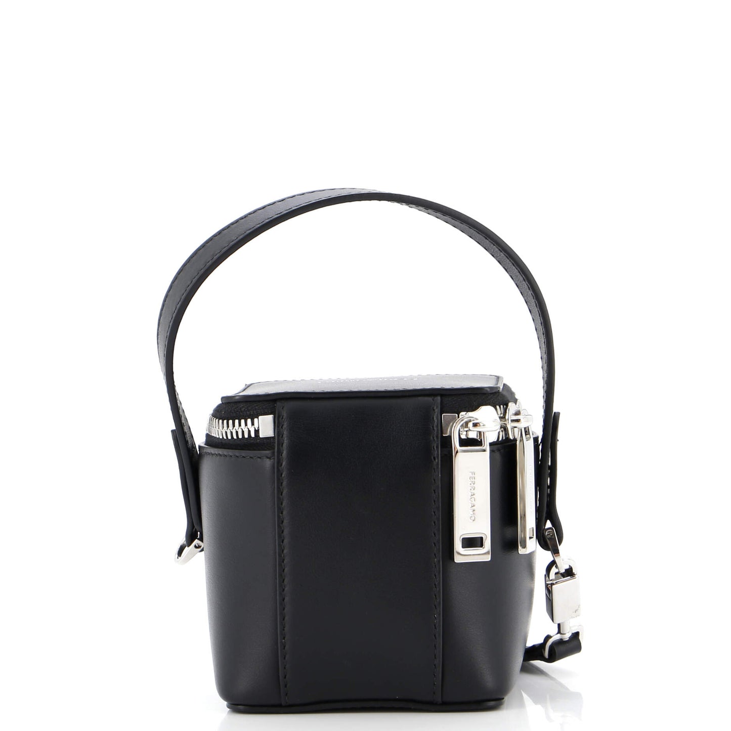 Salvatore Ferragamo Gancicni Top Handle Vanity Case Leather Micro