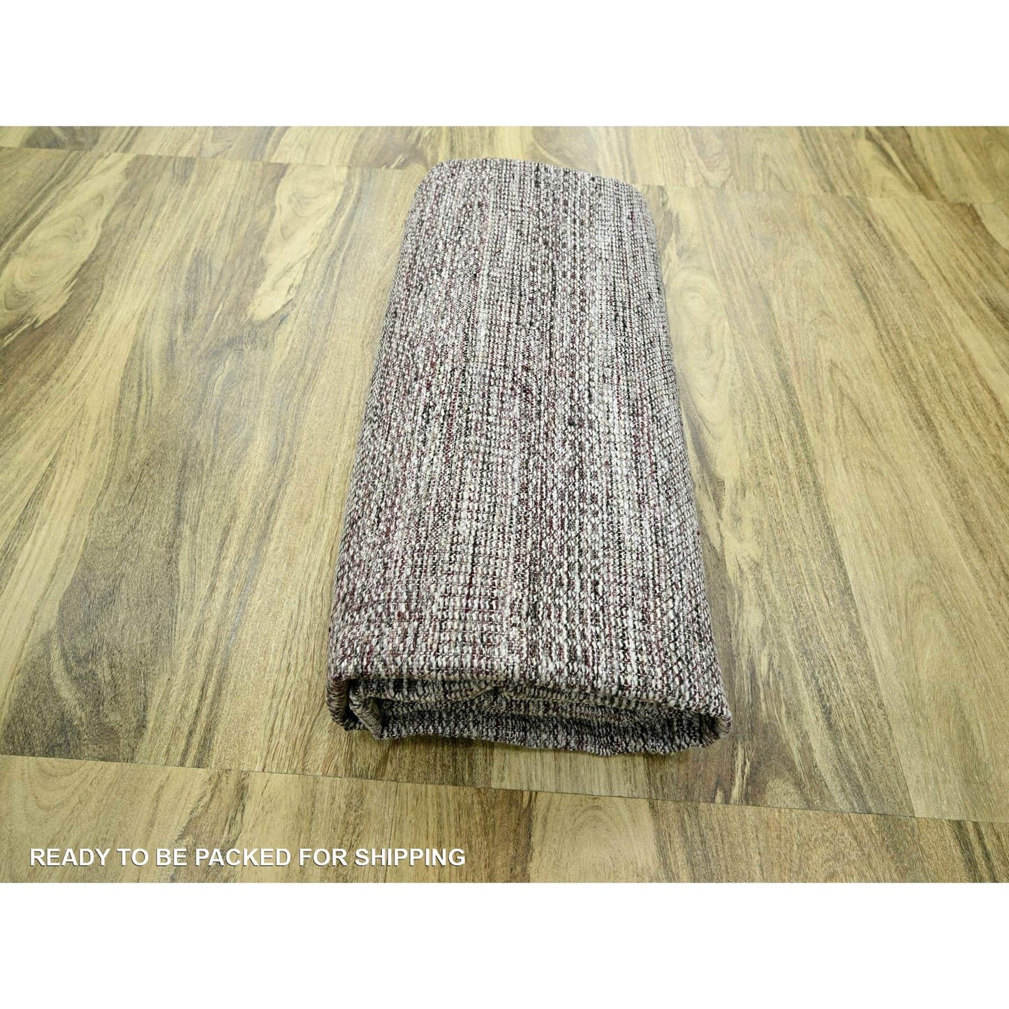 8'X10' Red & White Oxidized Grass Design Wool Hand Knotted Oriental Rug