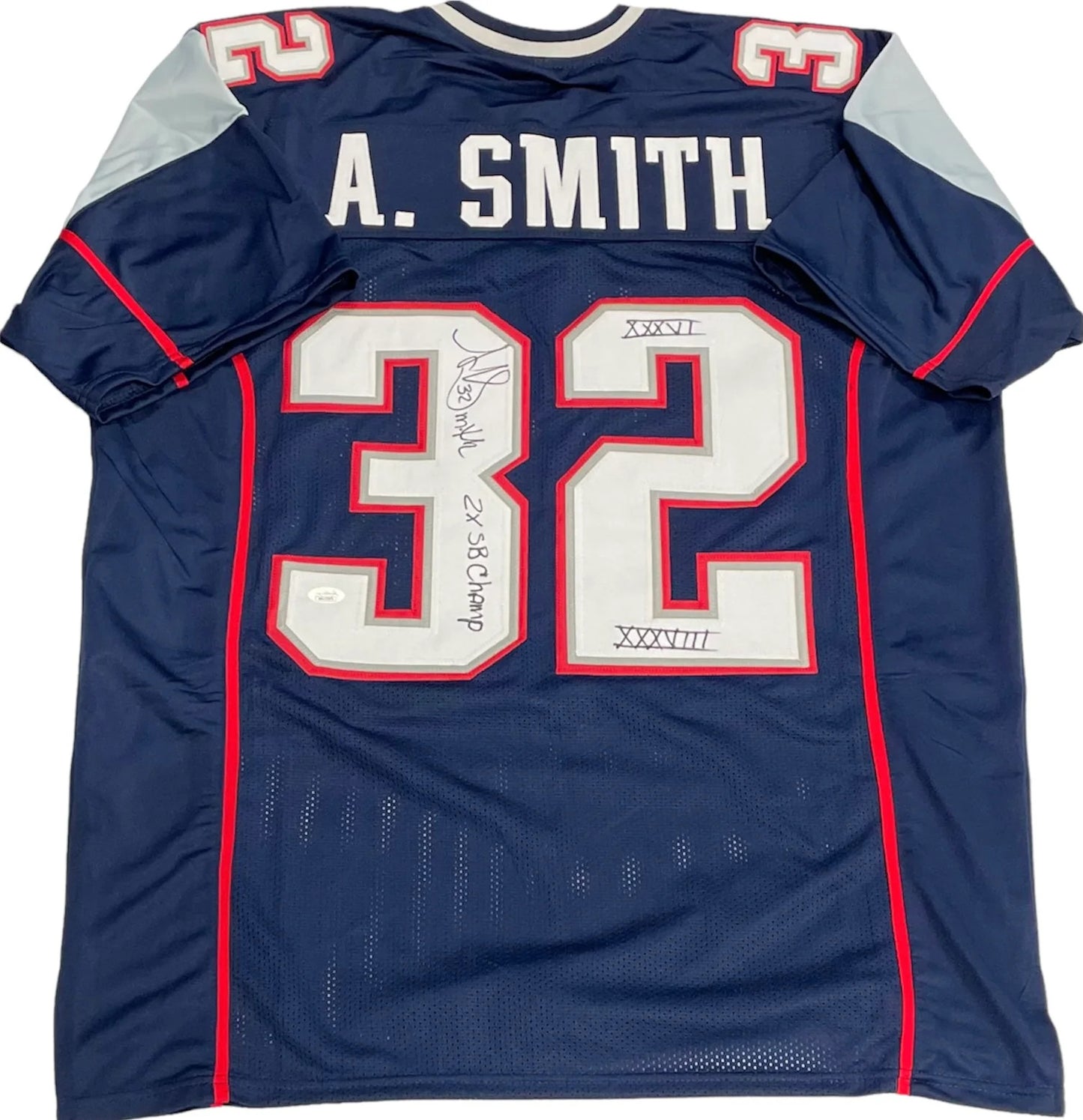 Antowain Smith "2X Sb Champ, Xxxvi & Xxxviii" Autographed New England Patriots C