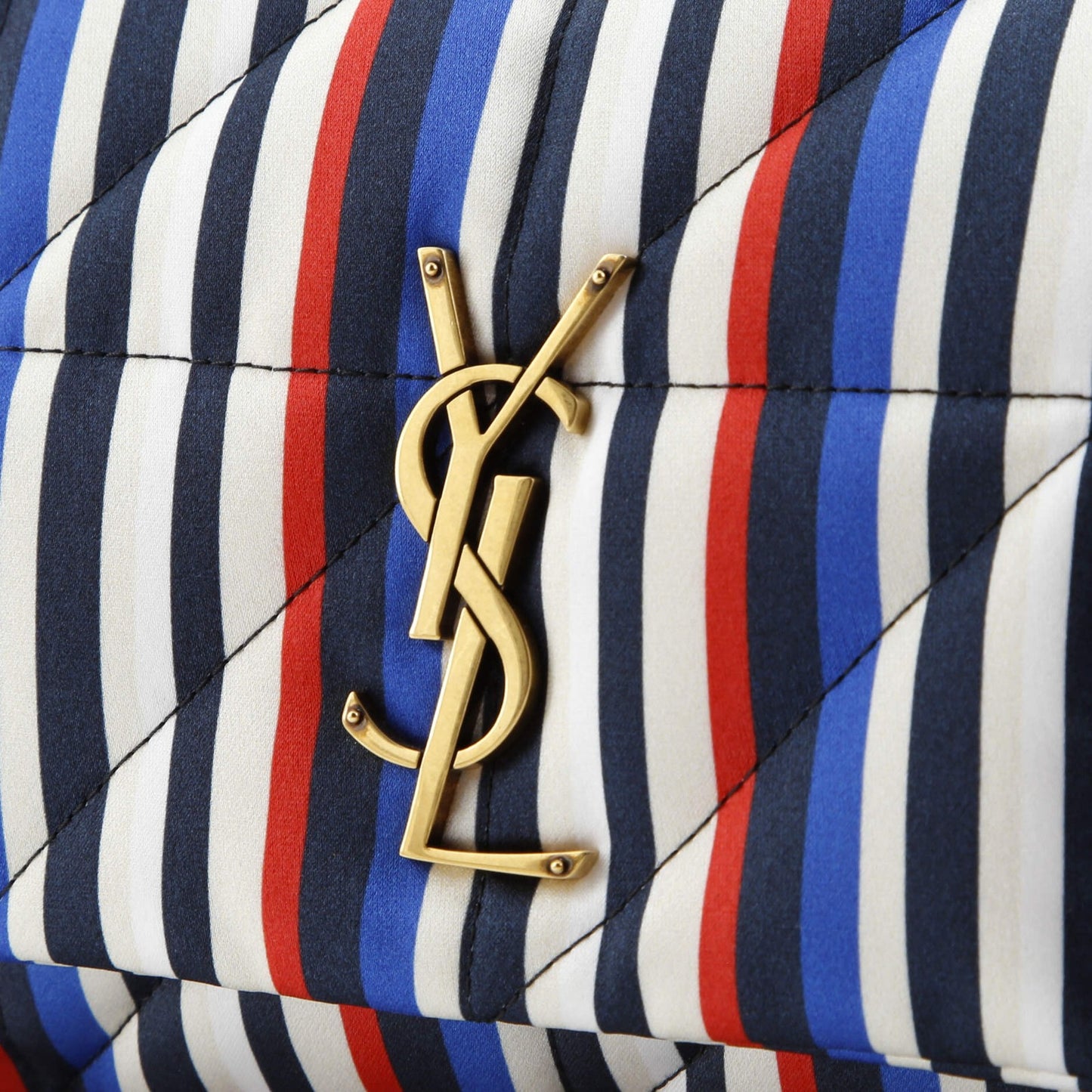 Saint Laurent Jamie Flap Bag Quilted Printed Silk Medium