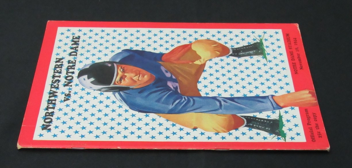 11/18/1944 Northwestern Vs. Notre Dame Program 185936