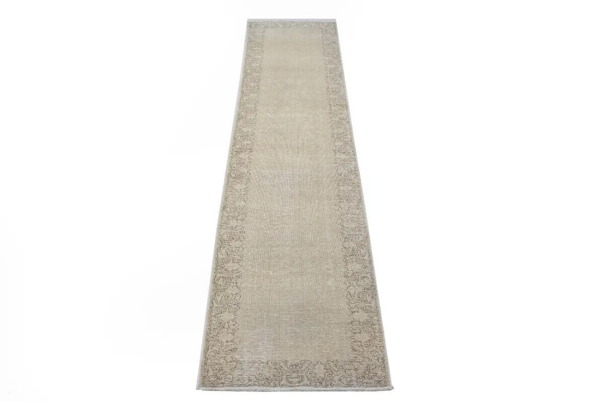 Hand-Knotted Antique Oriental Runner Rug Muted
