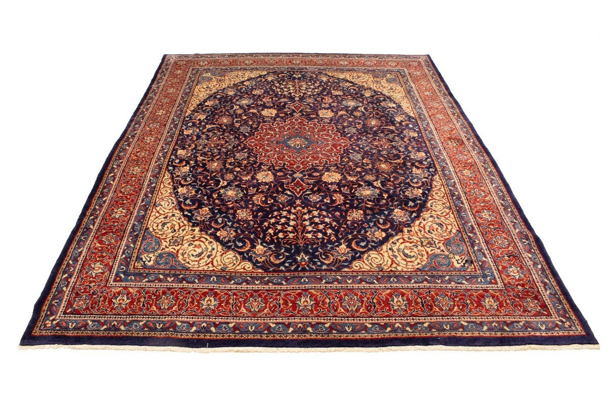 Handmade Vintage Oriental Rug 10X13 Ft Floral