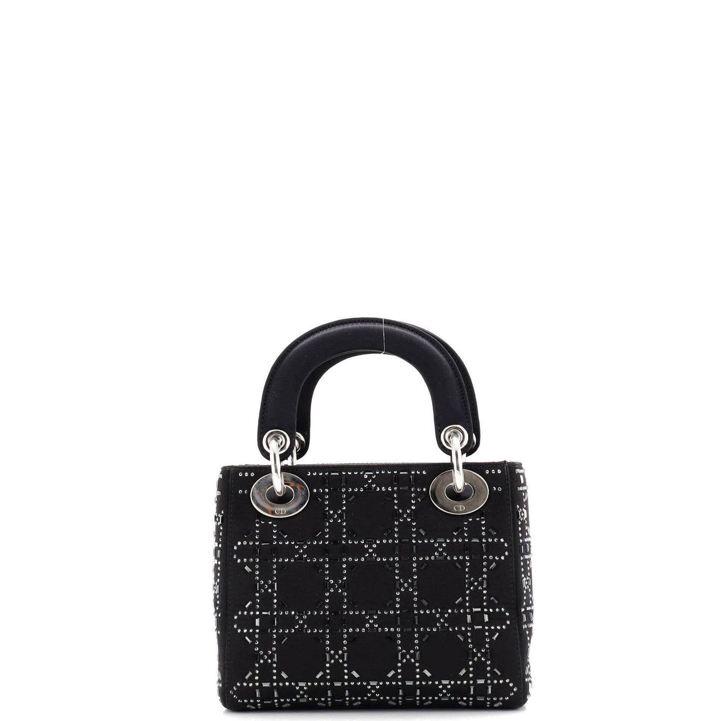 Christian Dior Lady Dior Bag Crystal Embellished Cannage Quilt Satin Mini