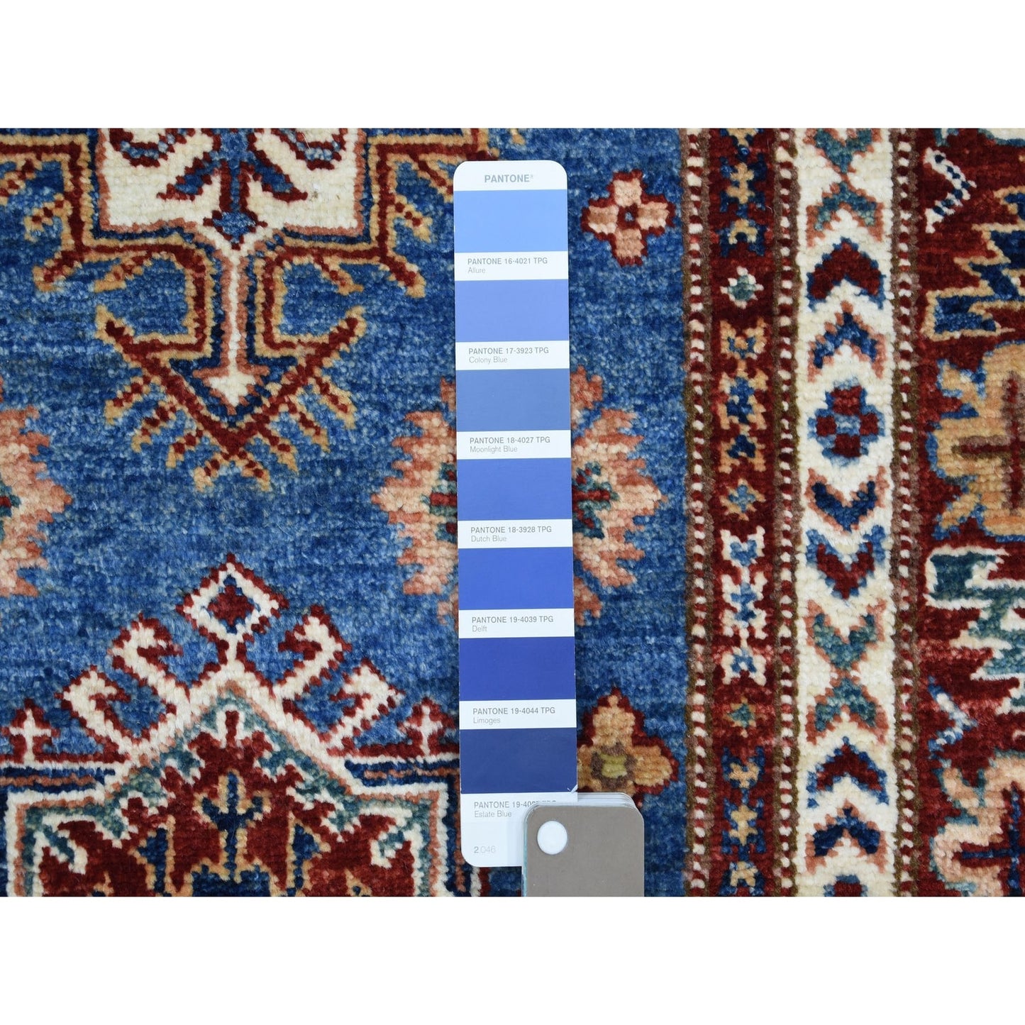 2'10"X37'2" Super Kazak Hand Knotted Soft Wool Faded Blue Xl Runner Rug