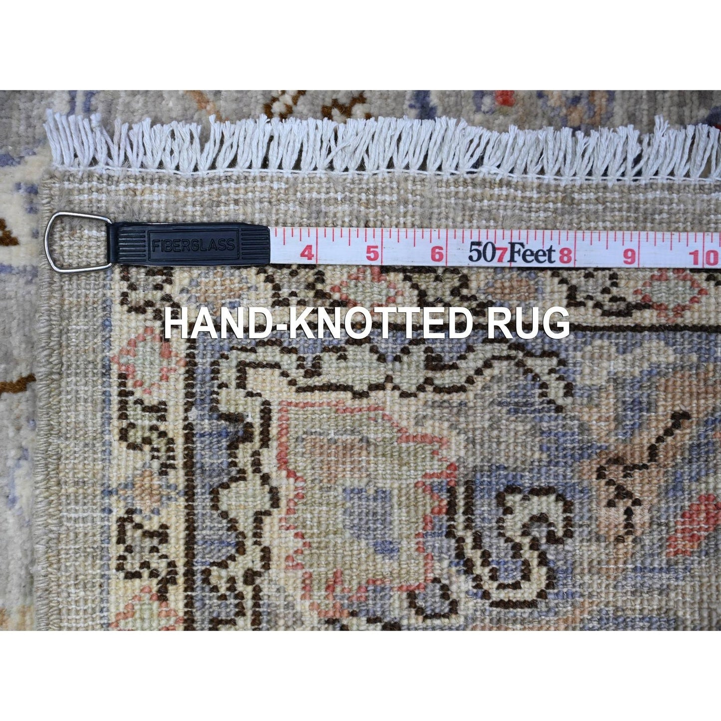 3'10"X9'10" Gray Bidjar Garus Design Soft Wool Hand Knotted Rug