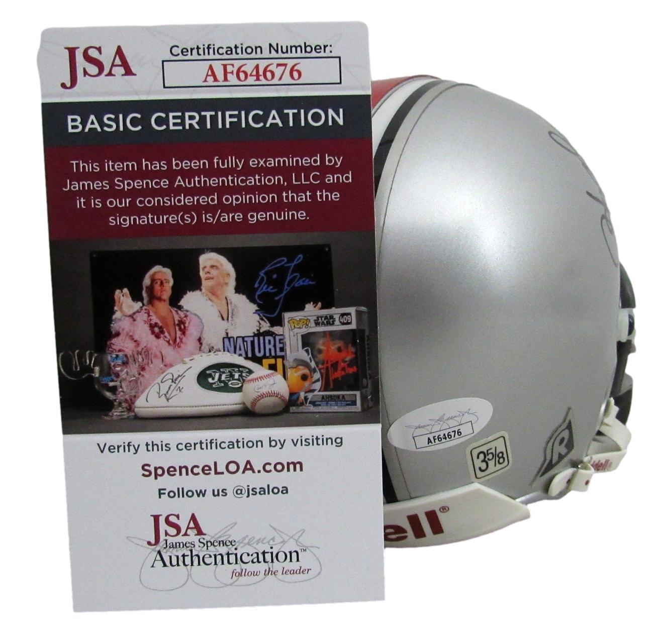Hopalong Cassady Autographed/Inscribed Mini Football Helmet Ohio State Jsa
