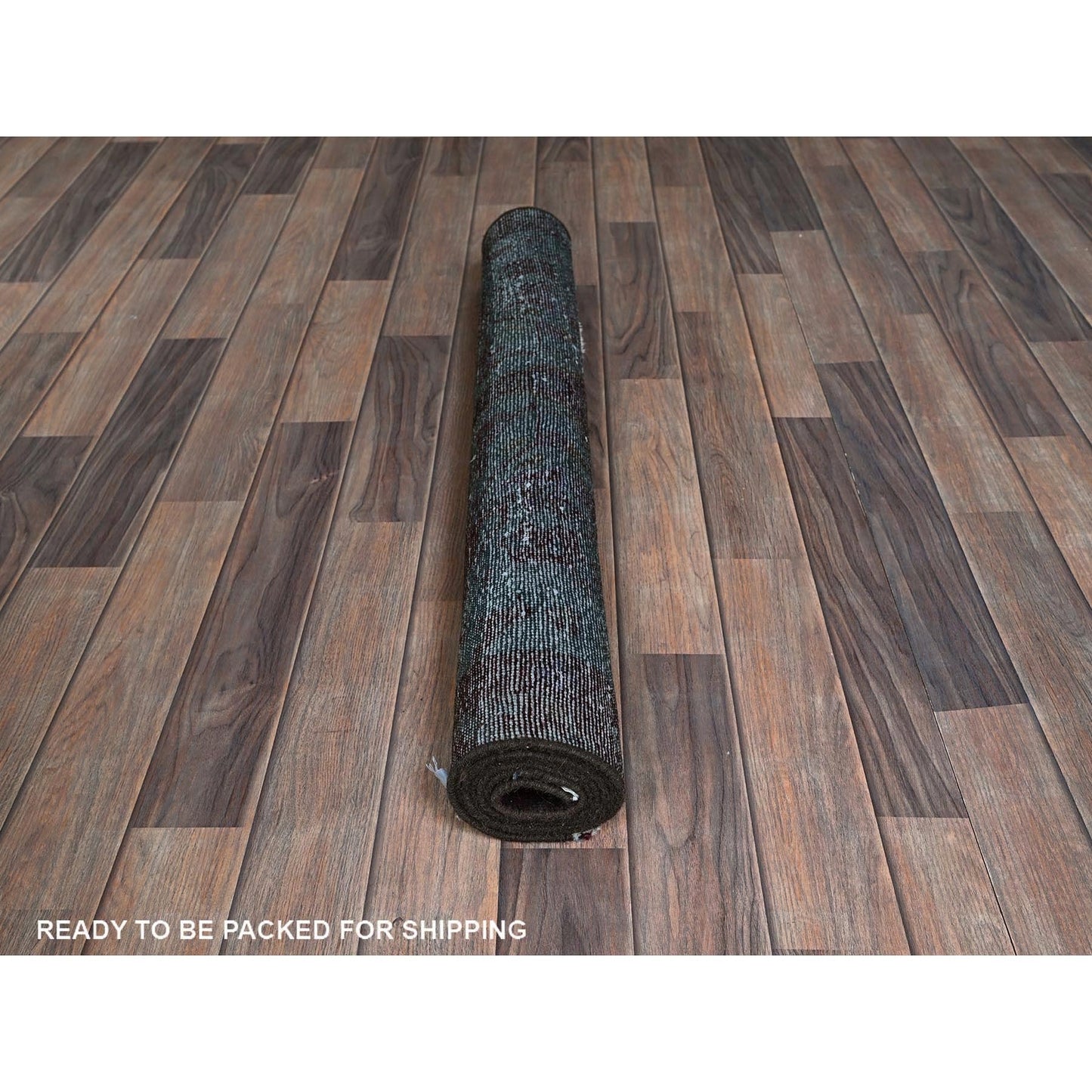3'2"X6' Dark Red Overdyed Vintage Zoroastrian Hand Knotted Wool Runner Rug