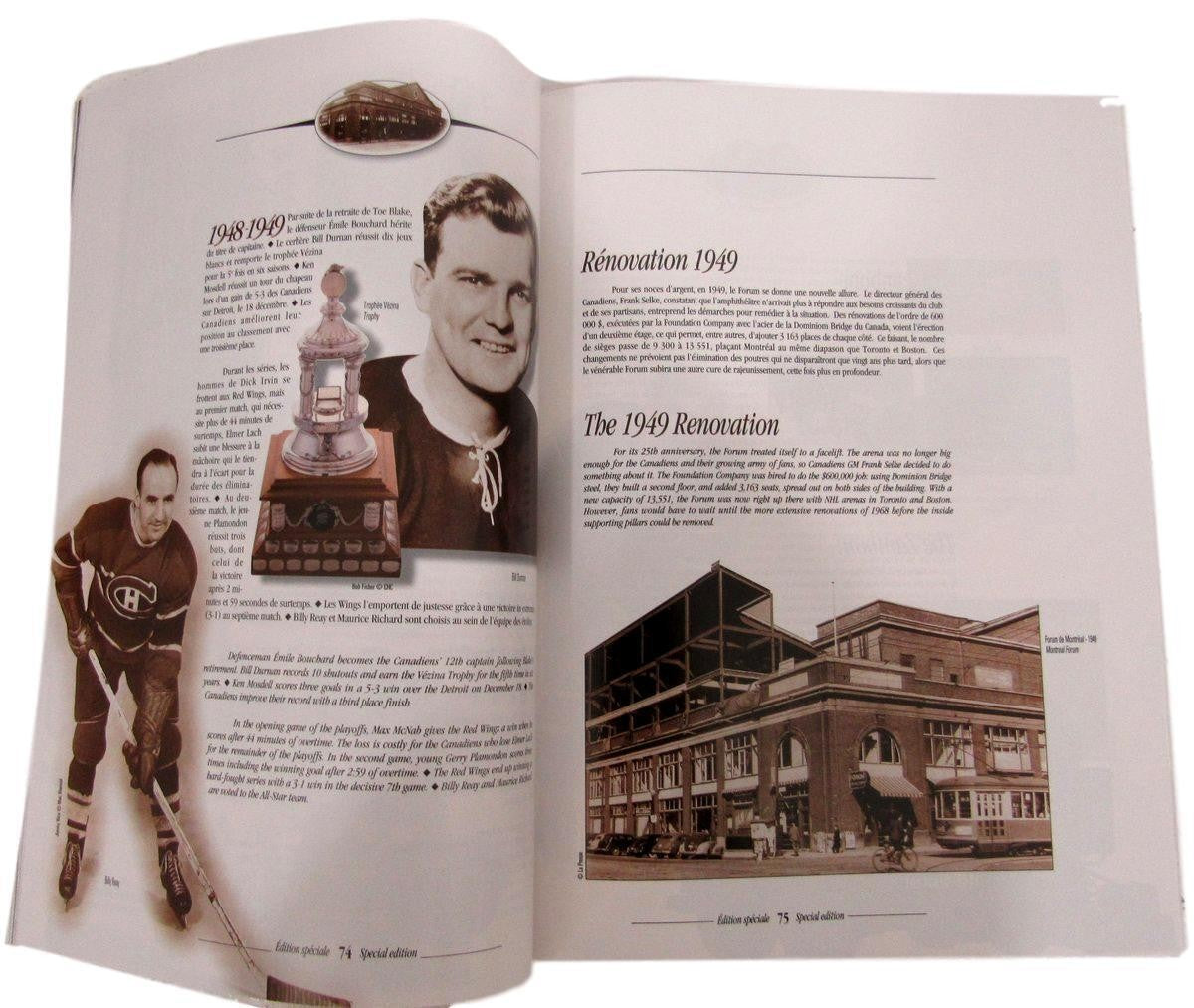 Maurice Richard Canadiens Signed Last Game At The Forum Program Jsa 135568